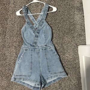 NWT Mustard Seed Denim Romper
